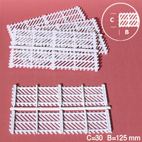 FENCE ELEMENTS, DIAGONAL, M=1:25 WHITE / 1:25 / H = 30 MM