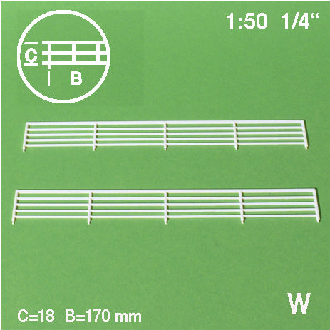 BALLUSTRADES, M=1:50 WHITE / 1:50 / L = 170 MM