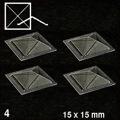 SKYLIGHTS, PYRAMID, D = 15.0 MM CLEAR / N/A / D = 15.0 MM
