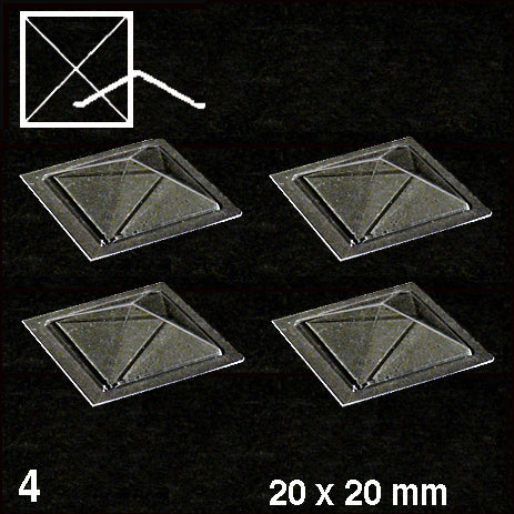 SKYLIGHTS, PYRAMID, D = 20.0 MM CLEAR / N/A / D = 20.0 MM