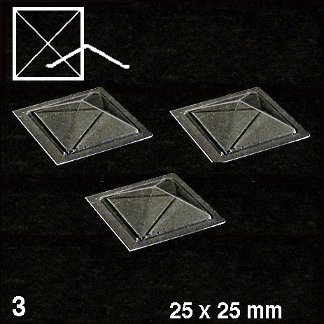 SKYLIGHTS, PYRAMID, D = 25.0 MM CLEAR / N/A / D = 25.0 MM