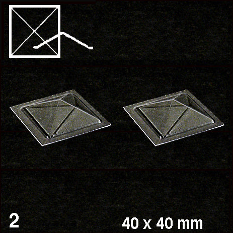 SKYLIGHTS, PYRAMID, D = 40.0 MM CLEAR / N/A / D = 40.0 MM