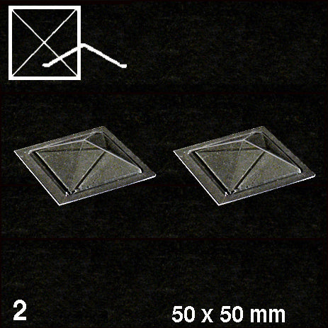 SKYLIGHTS, PYRAMID, D = 50.0 MM CLEAR / N/A / D = 50.0 MM