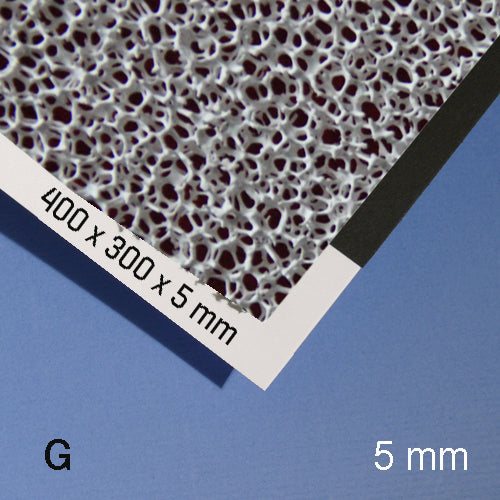 PLANT FOAM SHEETS, M=10 PPI WHITE / 10 PPI / 300 x 400 x 5 MM