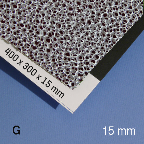 PLANT FOAM SHEET, M=10 PPI WHITE / 10 PPI / 300 x 400 x 15 MM