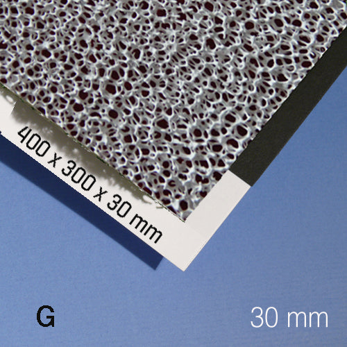 PLANT FOAM SHEET, M=10 PPI WHITE / 10 PPI / 300 x 400 x 30 MM