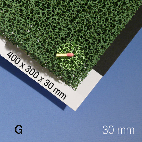 PLANT FOAM SHEET, M=10 PPI GREEN / 10 PPI / 300 x 400 x 30 MM