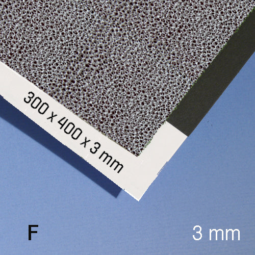 PLANT FOAM SHEETS, M=30 PPI WHITE / 30 PPI / 300 x 400 x 3 MM