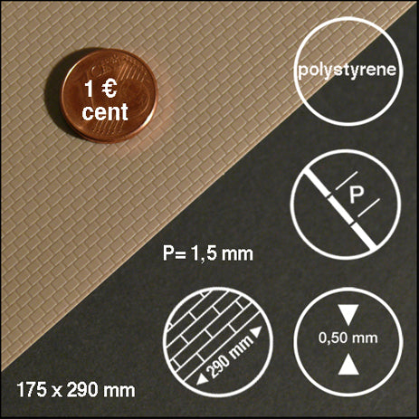 SLATES, M=1:100 LIGHT GREY / 1:100 / 175 x 290 x 0.5 MM