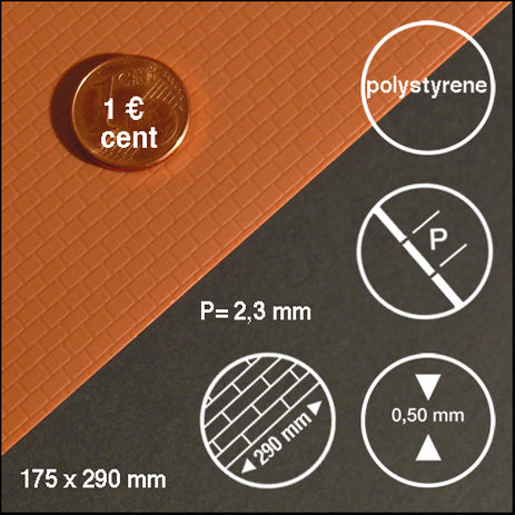 SLATES, M=1:50 RED / 1:50 / 175 x 290 x 0.5 MM
