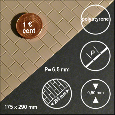 SLATES (FOR WALL OR FLOOR), M=1:50 LIGHT GREY / 1:50 / 175 x 290 x 0.5 MM