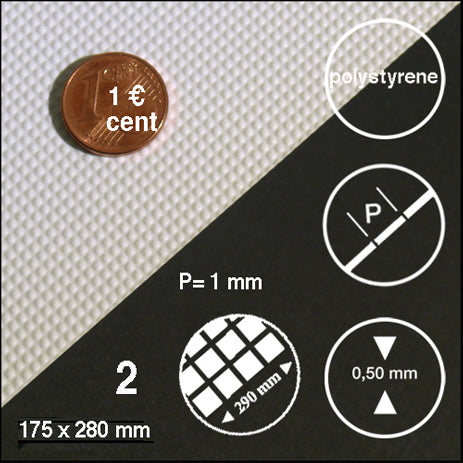 RUBBER-FLOOR STRUCTURE WHITE / N/A / 175 x 290 x 0.5 MM