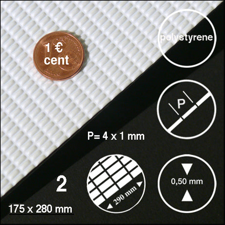 RECTANGULAR GRID, LARGE WHITE / N/A / 175 x 290 x 0.5 MM