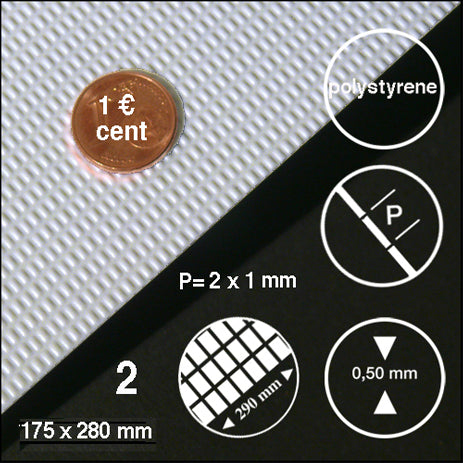 RECTANGULAR GRID, SMALL WHITE / N/A / 175 x 290 x 0.5 MM
