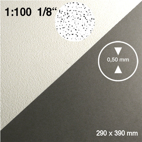 PLASTERED WALL, M=1:100 WHITE / 1:100 / 290 x 390 x 0.5 MM