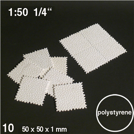 STONE COURSE PLATES WHITE / 1:50 / 50 x 50 x 1.0 MM