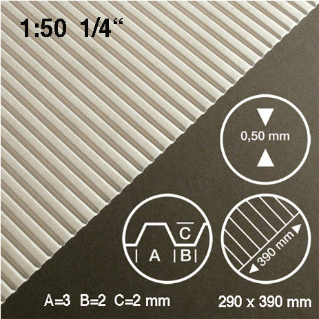 METAL SIDING, M=1:50 WHITE / 1:50 / 290 x 390 x 0.5 MM