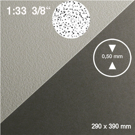 PLASTERED WALL, M=1:33 WHITE / 1:33 / 290 x 390 x 0.5 MM