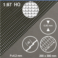 Load image into Gallery viewer, ROOF TILE SHEET, M=1:87 BLACK / 1:87 / 290 x 390 x 0.5 MM
