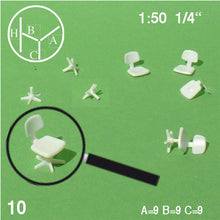 Lade das Bild in den Galerie-Viewer, SWIVEL CHAIRS, MODEL "1101", M=1:50 WHITE / 1:50 / N/A
