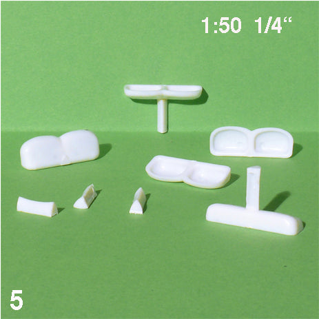 PEDESTAL DOUBLE SINKS, M=1:50 WHITE / 1:50 / N/A