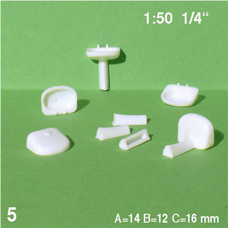 PEDESTAL SINGLE SINKS, M=1:50 WHITE / 1:50 / N/A