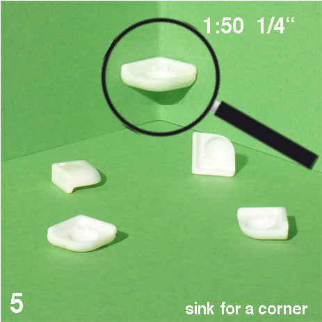 CORNER WALL SINKS, M=1:50 WHITE / 1:50 / N/A