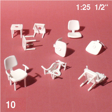 CHAIRS w/ ARM RESTS, MODEL 
