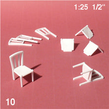 Load image into Gallery viewer, KITCHEN CHAIRS, MODEL &quot;1821&quot;, M=1:25 WHITE / 1:25 / N/A
