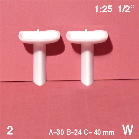 PEDESTAL SINKS, M=1:25 WHITE / 1:25 / N/A