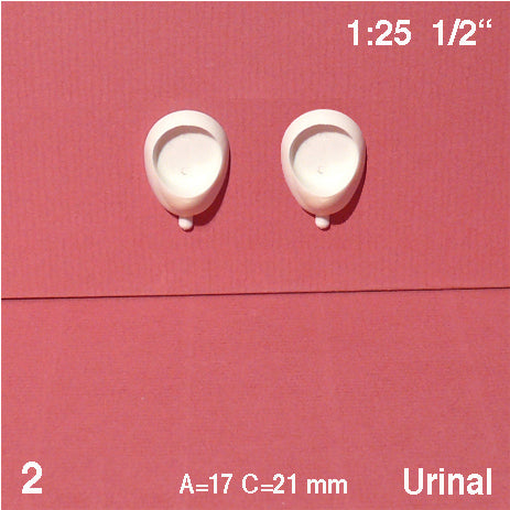 ROUND URINALS, WALL MOUNT, M=1:25 WHITE / 1:25 / N/A