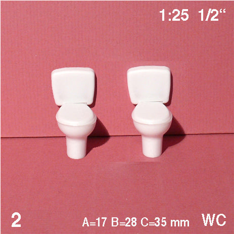 TOILETS w/ CISTERN, M=1:25 WHITE / 1:25 / N/A